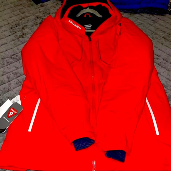 Salomon BRILLIANT-PERFORMANCEJACKET “FIERY RED”20,000mm rain proof PRIMOLOFT PRO - Picture 4 of 16